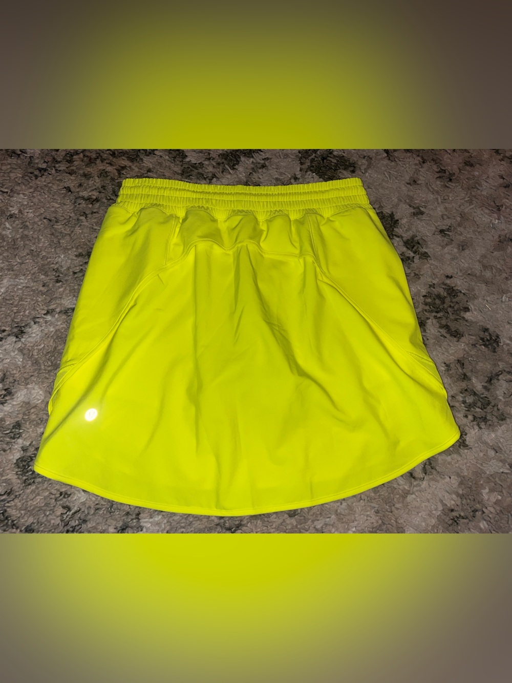 lululemon athletica Neon Yellow court rival high rise Women’s Athletic Skort - Picture 5 of 6